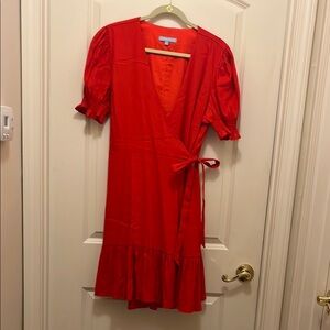 Elegant Red Wrap Dress. Could be worn for a night out or to work. Worn twice.